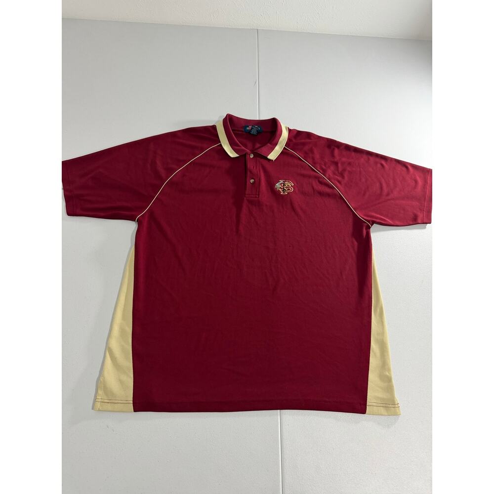 Florida State University Polo Shirt Size 2xl Red and Gold